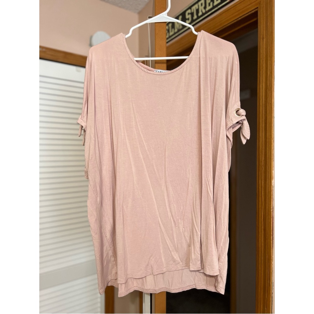 Carmen pink soft flowy top